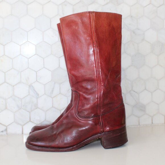 Rare Vintage FRYE Red Campus 2950 Boots - Picture 1 of 6